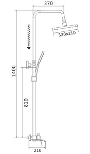 Душевая стойка Shevanik S4136G