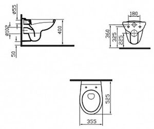 Комплект инсталляции Vitra Normus 9773B003-7200 c кнопкой смыва и подвесным унитазом