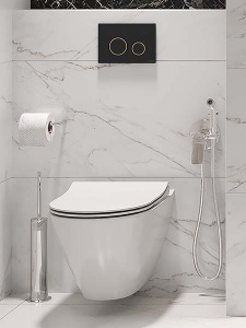 Комплект инсталляции Cersanit Vector с кнопкой Twins 63534 и унитазом City Smart CO DPL EO slim