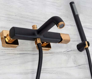 Смеситель для ванны Rea Salto Black / Gold REA-B6352