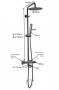 Душевая стойка Filarete FL2050BG с термостатом