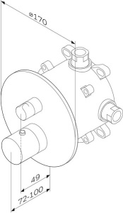 Смеситель встраиваемый AM.PM Like F8085500 термостатический