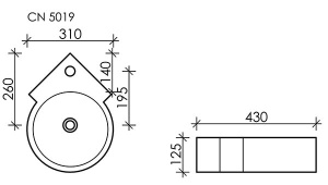 Умывальник CeramicaNova Element CN5019