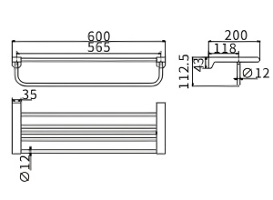 Держатель для полотенец CeramaLux Neo 51010