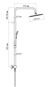 Душевая стойка Gid Aira L020-CH-ND3