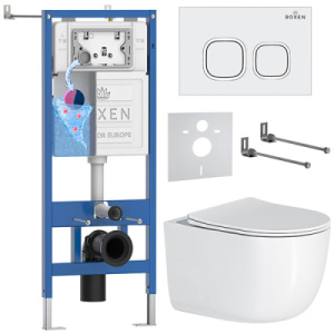 Комплект инсталляции 6 в 1 Roxen StounFix Dual Fresh 964425 с аромадозатором, белый