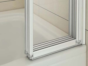 Душевая шторка на ванну Good Door Screen GR4-100-C-B профиль черный, 100х140, прозрачный