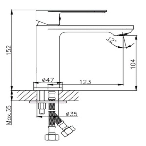 Смеситель для умывальника Haiba HB10590-7