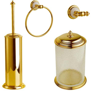 Держатель для полотенец Boheme Palazzo 10105 / 10155, золото, белый