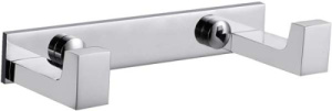 Планка с крючками Omnires Uni UN10120/KCR / UN10130/KCR / UN10140/KCR, 13 см 2 крючка, хром