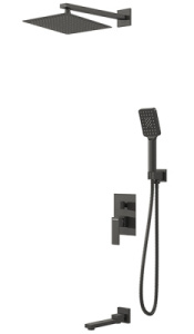 Душевая система скрытого монтажа Grossman Style 501.K35.05.210 / 501.K35.05.420, черный матовый