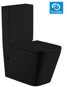Напольный унитаз SantiLine SL-5028MB, черный матовый