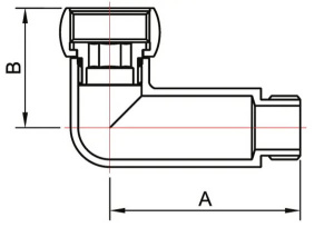 Комплект угловых американок 3/4"х3/4" Г/Ш