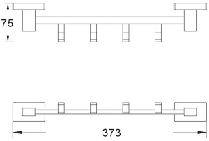 Планка с крючками Shevanik SG5631H / SG5641H / SG5651H / SG5631T / SG5641T / SG5651T, 30 см 3 крючка, оружейная сталь