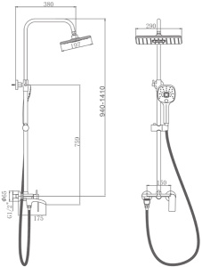 Душевая стойка Haiba HB23505-8