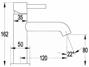 Смеситель для умывальника Filarete Roun FL5020BL