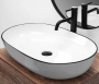 Умывальник Rea Cleo White Black Edge