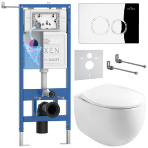 Комплект инсталляции 6 в 1 Roxen StounFix Dual Fresh 964032 с аромадозатором, хром глянец