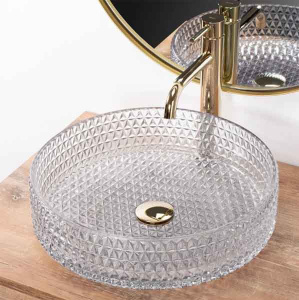 Умывальник Rea Cristal 39 Transparent U0284