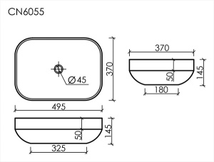 Умывальник CeramicaNova Element CN6055