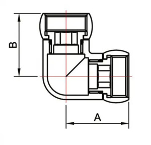 Комплект угловых американок 1 1/4"х1 1/4" Г/Г