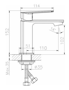 Смеситель для умывальника Golden Fox St.James 10410-FOX