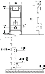 Комплект инсталляции 4 в 1 Terminus 31i50х112R