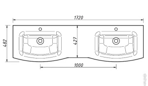 Умывальник Caprigo Integra 170 GC18R INT170
