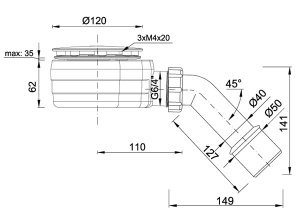 Сифон для душевого поддона Styron STY-ZA-90-F d90