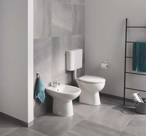 Приставной унитаз Grohe Bau Ceramic 39430000 безободковый, белый