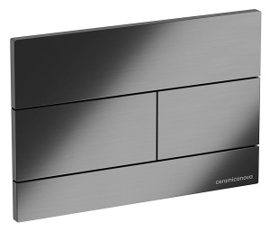 Кнопка для инсталляции CeramicaNova Balance Rect CN12-004GG, вороненая сталь
