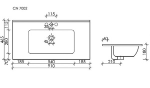 Умывальник CeramicaNova Element CN7002