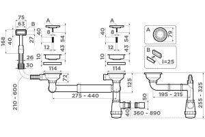 Сифон для мойки Omoikiri WK-1.5-IN