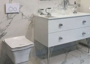 Подвесной унитаз Boheme Hermitage Chrome 951-CR