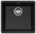 Кухонная мойка AquaSanita Fast SQF 102, 44х42, black metallic