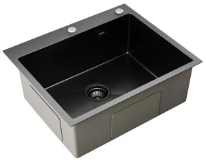 Кухонная мойка Axus LS-6050BD с коландером, дозатором и держателем губки
