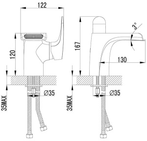 Смеситель для умывальника Lemark Shift LM4346C