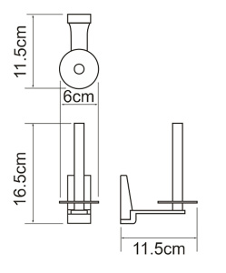 Держатель для туалетной бумаги Wasserkraft Lopau K-6097