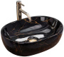 Умывальник Rea Amelia black marble shiny U8000