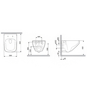 Подвесной унитаз AM.PM Inspire V2.0 FlashClean C50A1700MBSC