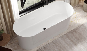 Ванна из искусственного камня Belux Берген Бг-1700 белый матовый Solid Surface, 168х66