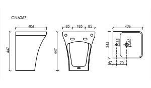 Умывальник CeramicaNova Dion CN6067MB