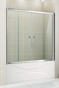 Душевая шторка на ванну Cezares Pratico VF-2, 150х140, прозрачный