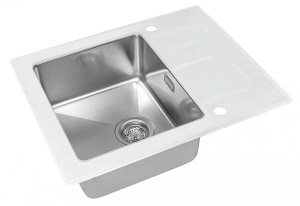 Кухонная мойка ZorG GS 6250 white / GS 7850 white, 62х50, белый