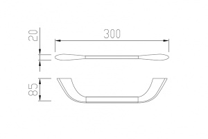 Держатель для полотенец Abber Nord AA1551B / AA1552B, 30, черный матовый
