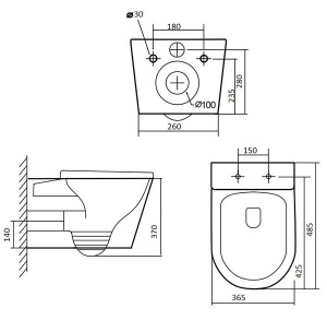 Подвесной унитаз Grado GD-W201T