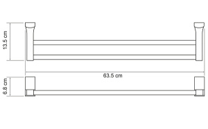 Держатель для полотенец Wasserkraft Leine K-5040WHITE