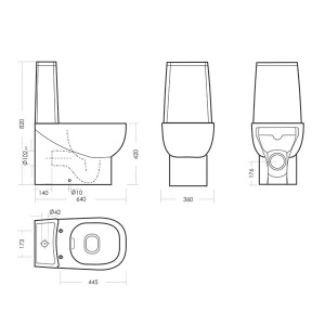 Напольный унитаз Sanita Luxe Infinity Rimless SL DM Slim (с крышкой SoftClose), белый