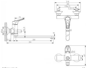 Смеситель для ванны Bravat Drop-D F648162C-LB-RUS