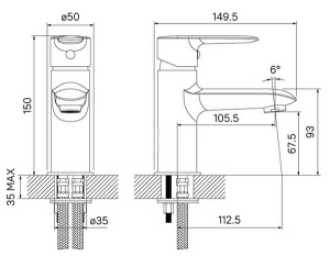 Смеситель для умывальника Iddis Cuba CUBSB00i01
